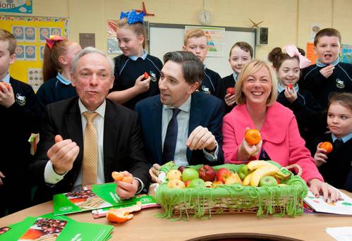 Minister For Health Simon Harris Launches €50 Million School Meals Plan